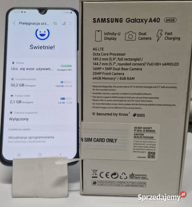 Smartfon Samsung Galaxy A40 4 GB 64 GB 4G LTE Łódź