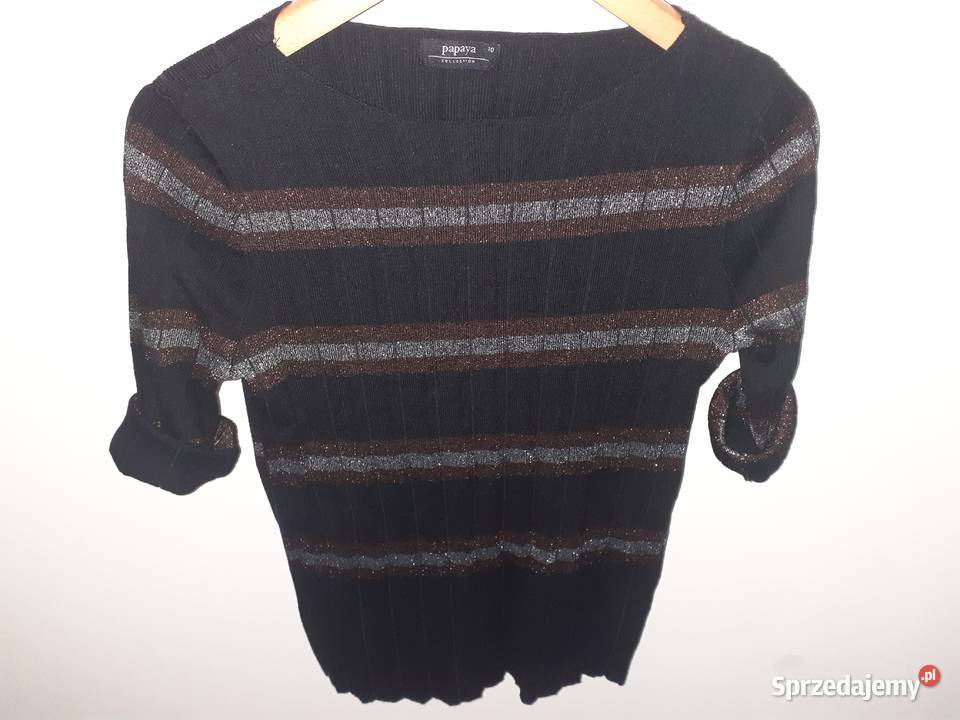 bluzka sweter czarna ze złotą nitką M Moda i Styl Gdańsk sprzedam