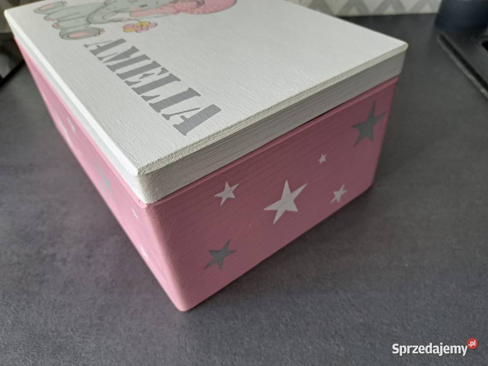 Kuferek wspomnień słonik dziewczynka z metryczka Kędzierzyn-Koźle