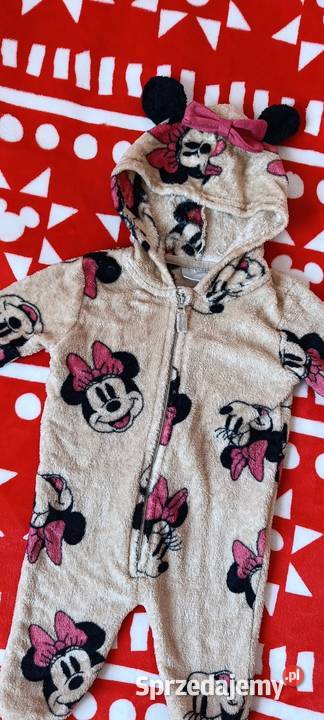 Nowy ocieplany pajacyk dziewczynki Disney Myszka brązowy/beżowy Warszawa
