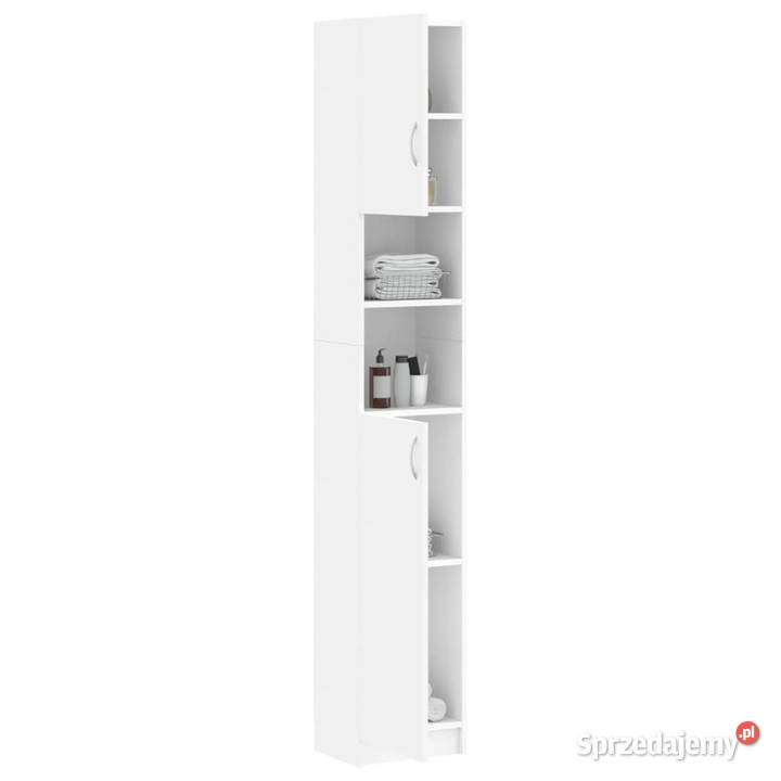 Szafka łazienkowa biała 32x255x190 materiał mazowieckie