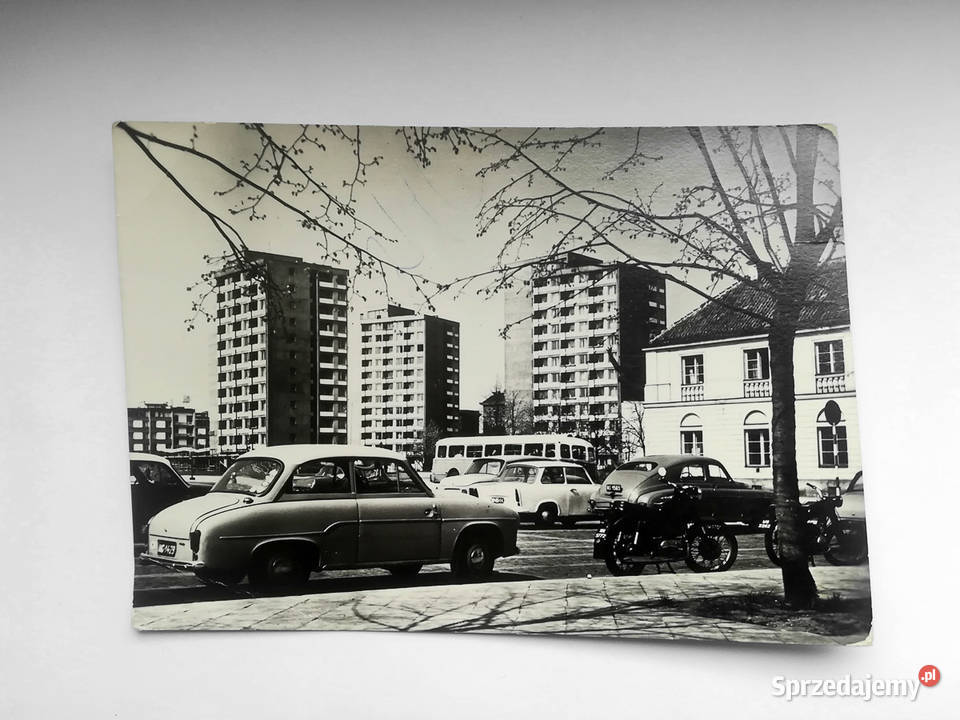 widokówka pocztówka Warszawa Wieżowce placu Krosno