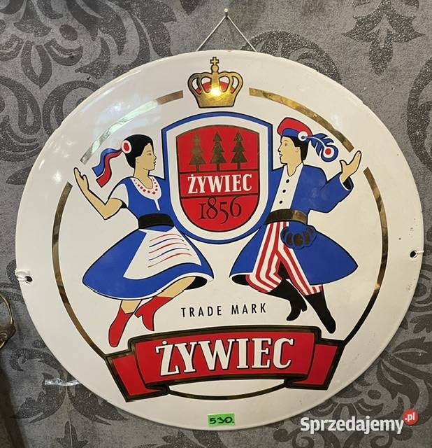 Stary emaliowany szyld Żywiec reklama piwa Kraków