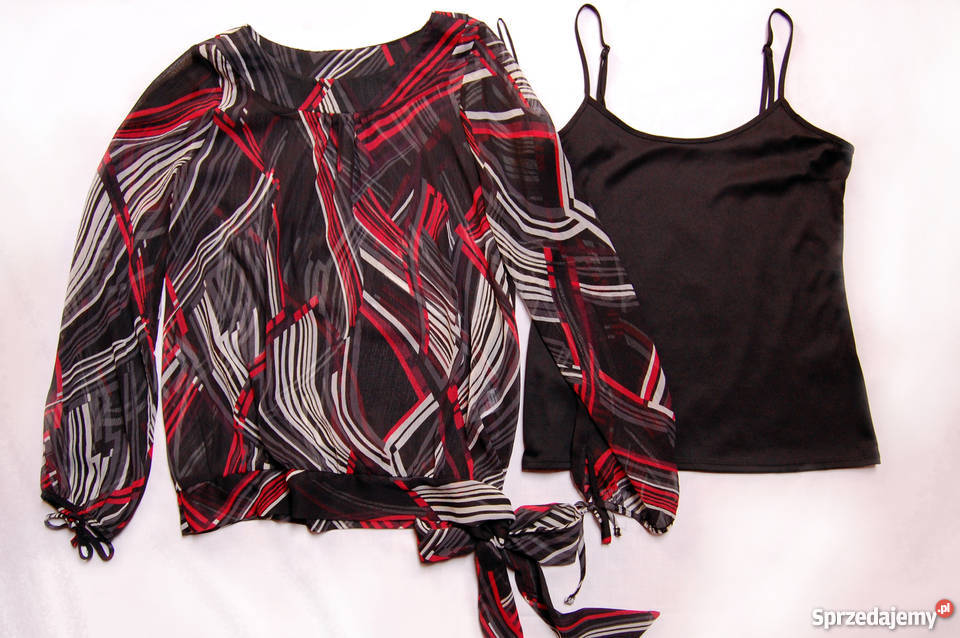 Wallis 36 S elegancka bluzka mgiełka długi rękaw Lublin sprzedam