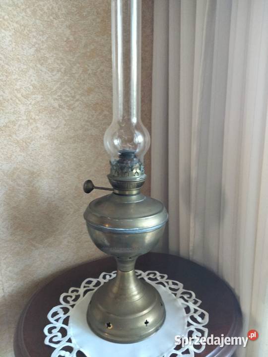 Stara lampa naftowa mosiądz 50 kompletna wielkopolskie Gniezno