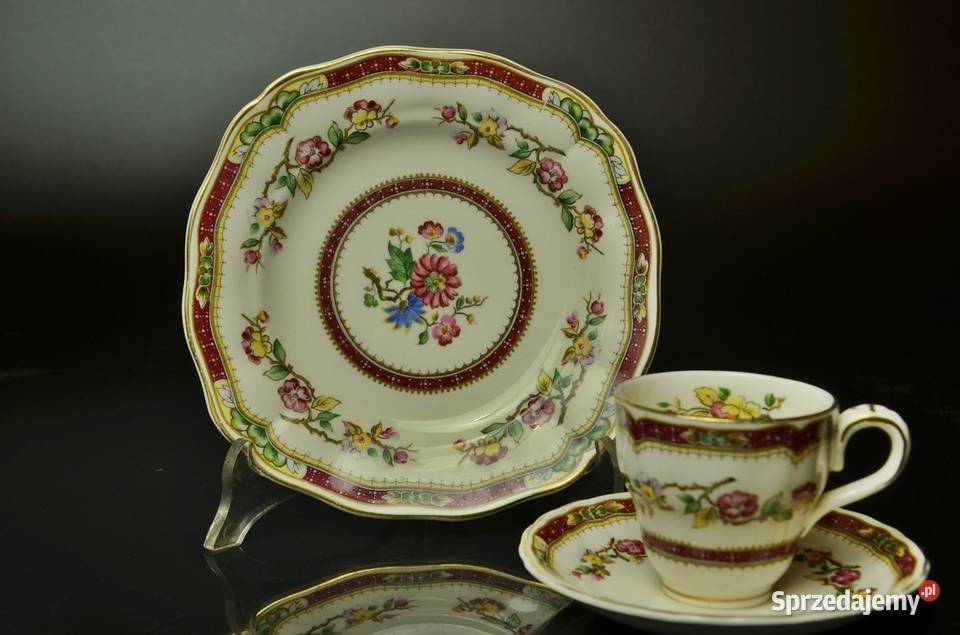 Zestaw kawowy Grindley Marlborough Royal Petal Porcelana i szkło Legnica