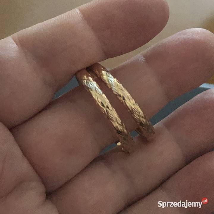 Złote kolczyki koła 585 wielkopolskie Tarnowo Podgórne