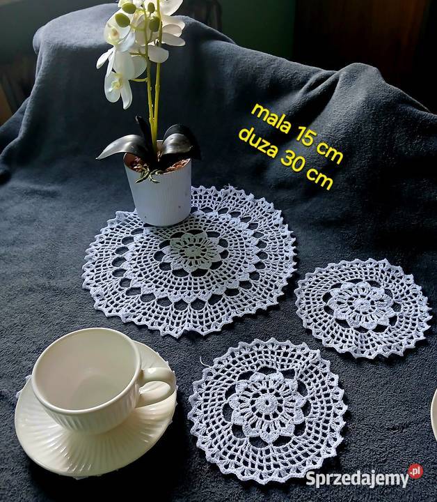 Szydelkowa serwetka komplet lubelskie Hrubieszów