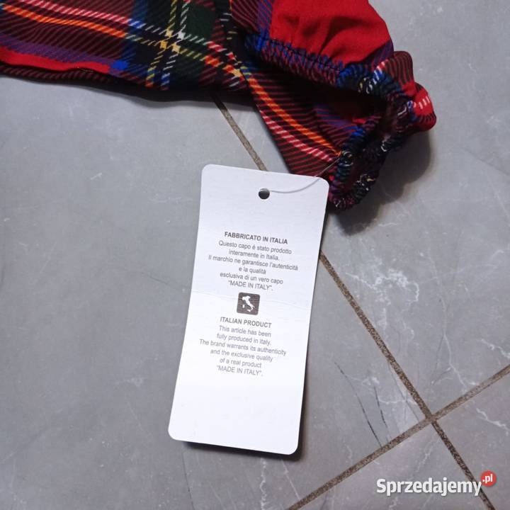 CZERWONA SUKIENKA W KRATĘ Z WIĄZANIEM Fabbricato Spódnice i sukienki zachodniopomorskie Kamień Pomorski