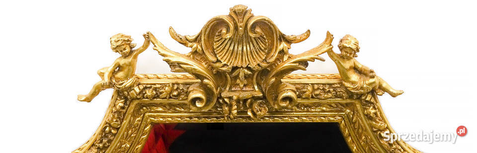 Duże LUSTRO stojące ZŁOTA RAMA LUSTRO DEKOR wielkopolskie Kalisz
