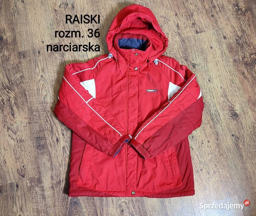 Kurtka RAISKI Finlandia zimowa sportowa rozmiar czerwony Jasień