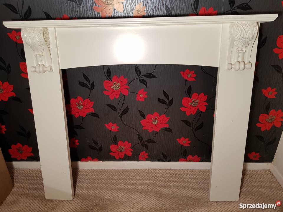 Portal kominkowy atrapa kominka obudowa kominka biały Dekoracje i ozdoby Wrocław