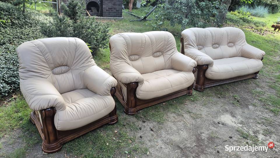 Komplet wypoczynkowy 3 2 1 funkcja spania Nowa Śmigiel sprzedam