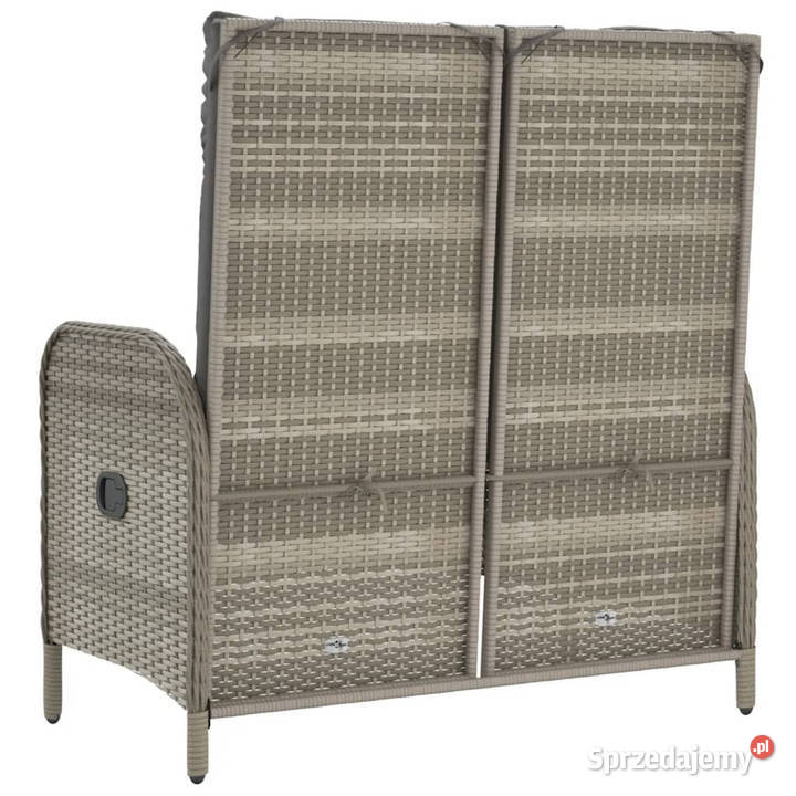 Rozkładana ławka ogrodowa poduszki 107 rattan PE