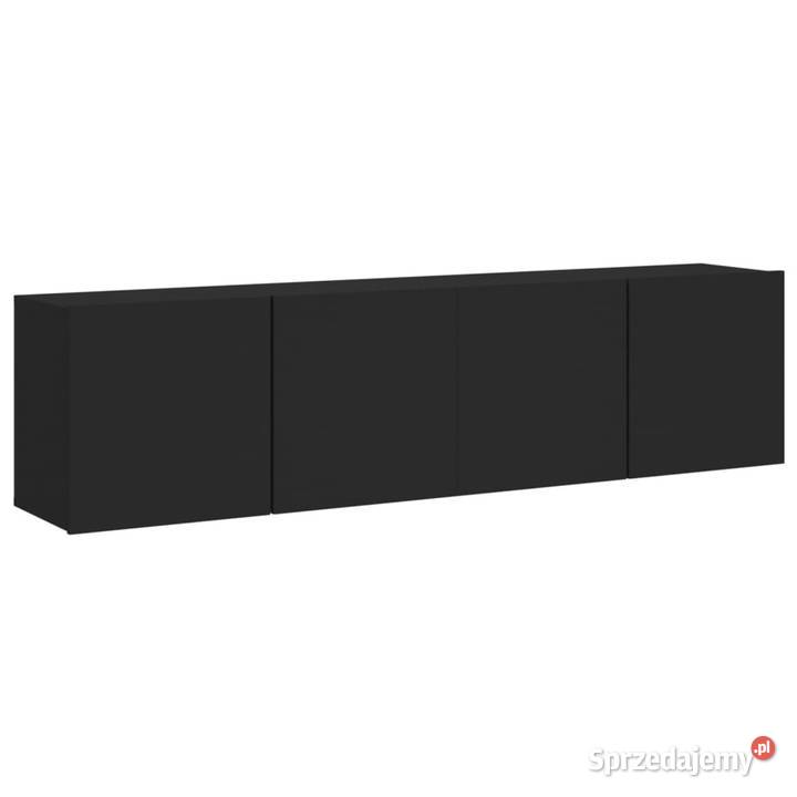 Ścienne szafki TV 2 czarne 80x30x41 WM836955 Warszawa