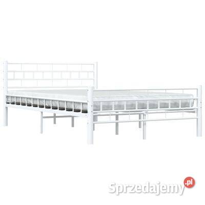 vidaXL Rama łóżka biała metalowa 120 x 200 Warszawa