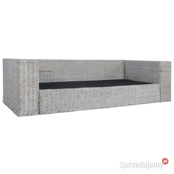 vidaXL 3osobowa sofa z poduszkami szara