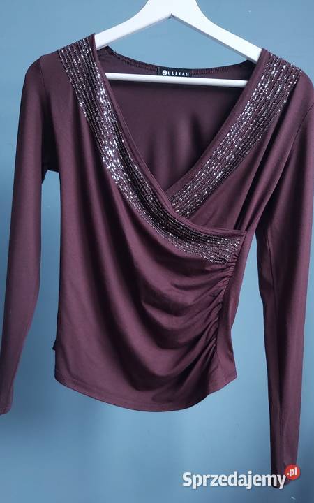 Bluzka damska rozmiar 36S na M Juliyah brązowy/beżowy Lublin