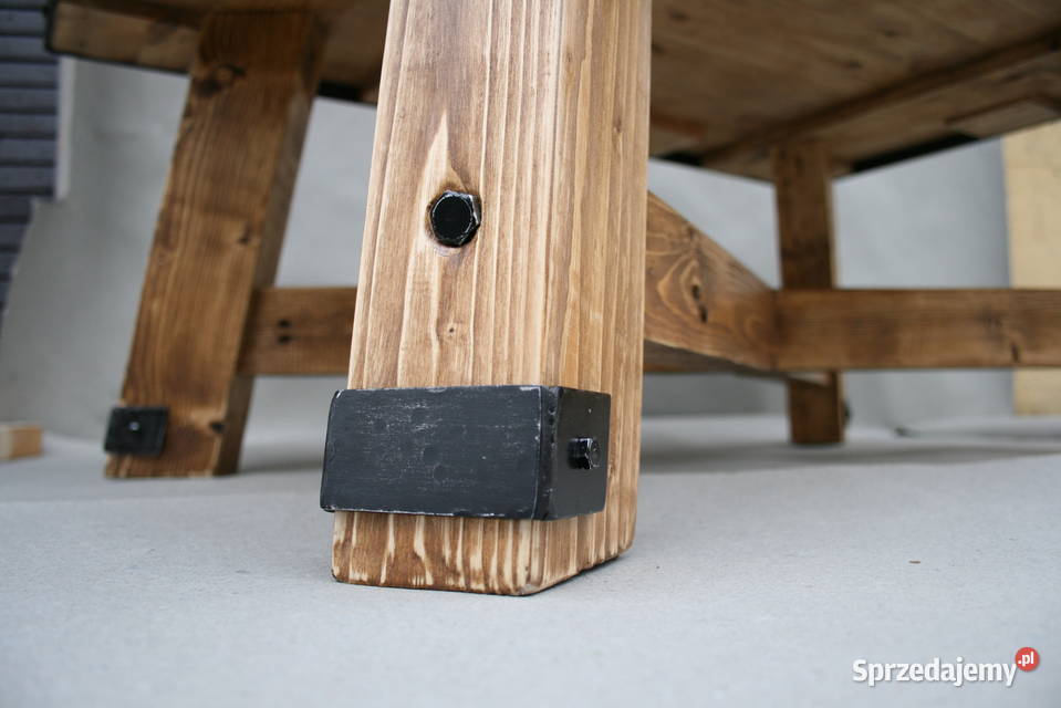 stolik kawowy rustykalny ława lite drewno kuta Mielec