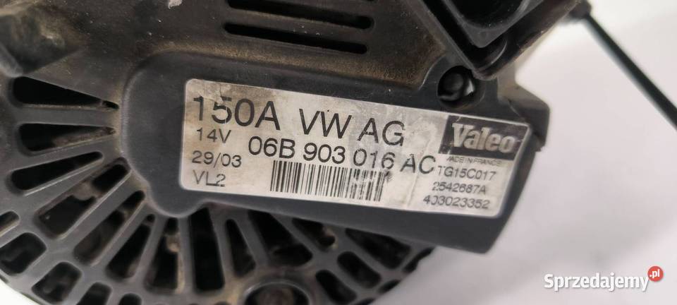 ALTERNATOR AUDI A4 B6 06B903016 Lipno
