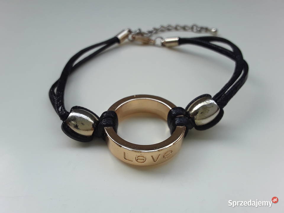 Bransoletka z obrączką napis love Warszawa