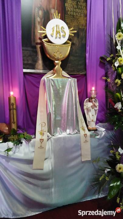 Złoty kielich 50 hostia dekoracja ciemnica Dekoracje i ozdoby wielkopolskie Dobrzyca sprzedam