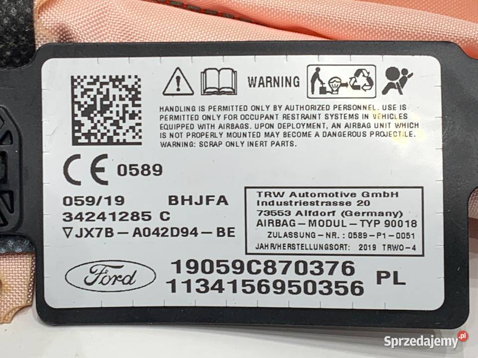 KURTYNA POWIETRZNA PRAWY FORD FOCUS IV osobowe Kanały powietrza