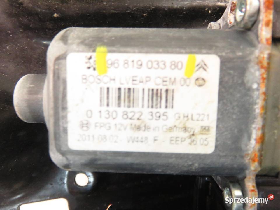 PODNOŚNIK SZYBY LEWY TYLNY PEUGEOT 308 CC