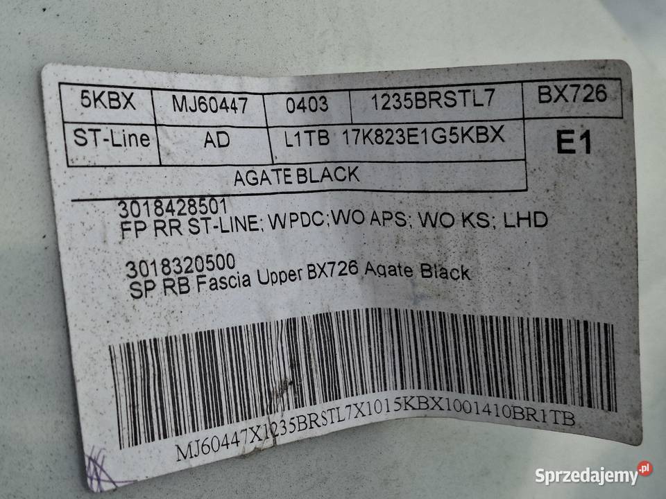 FORD PUMA MK2 STLINE ZDERZAK TYŁ TYLNY DOKŁADKA