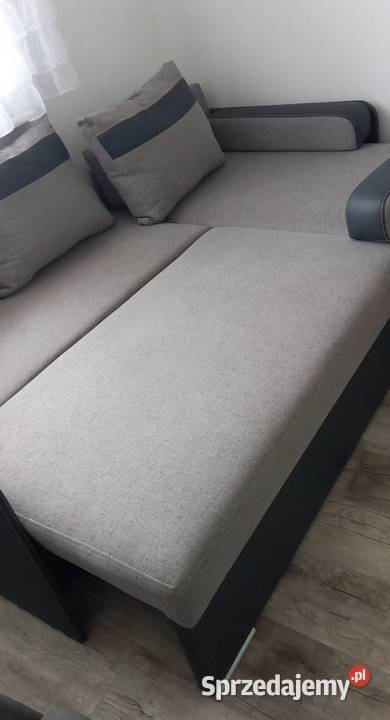 Narożnik rozkładany szary łóżko wypoczynek Małkinia Górna