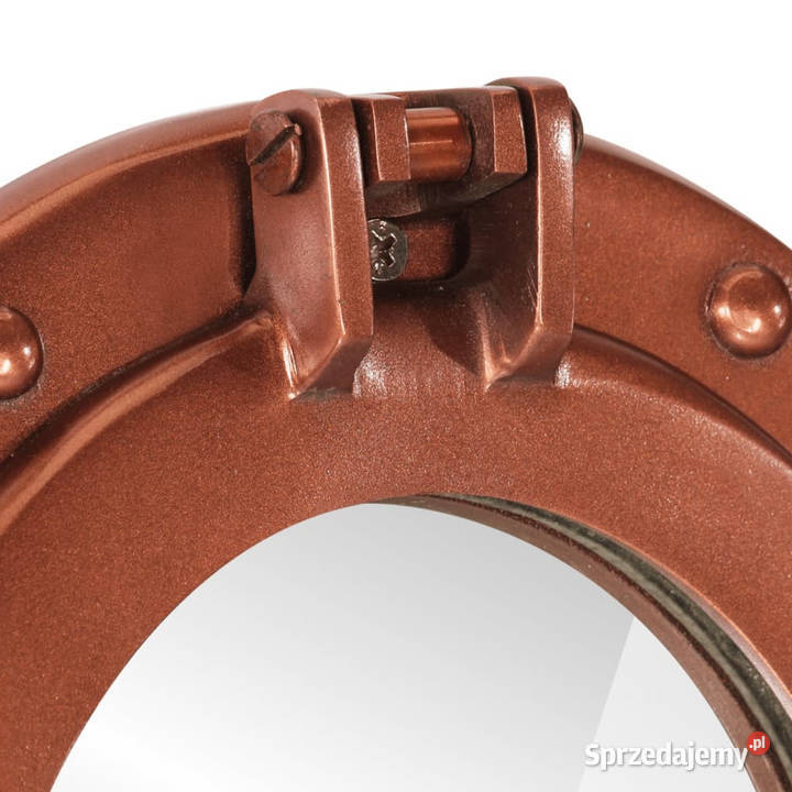 Lustro wiszące w kształcie bulaja 38 aluminium i