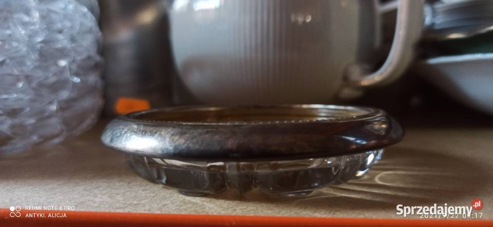 Talerzyk szkło Plater Silverplatet Italy sprzedam