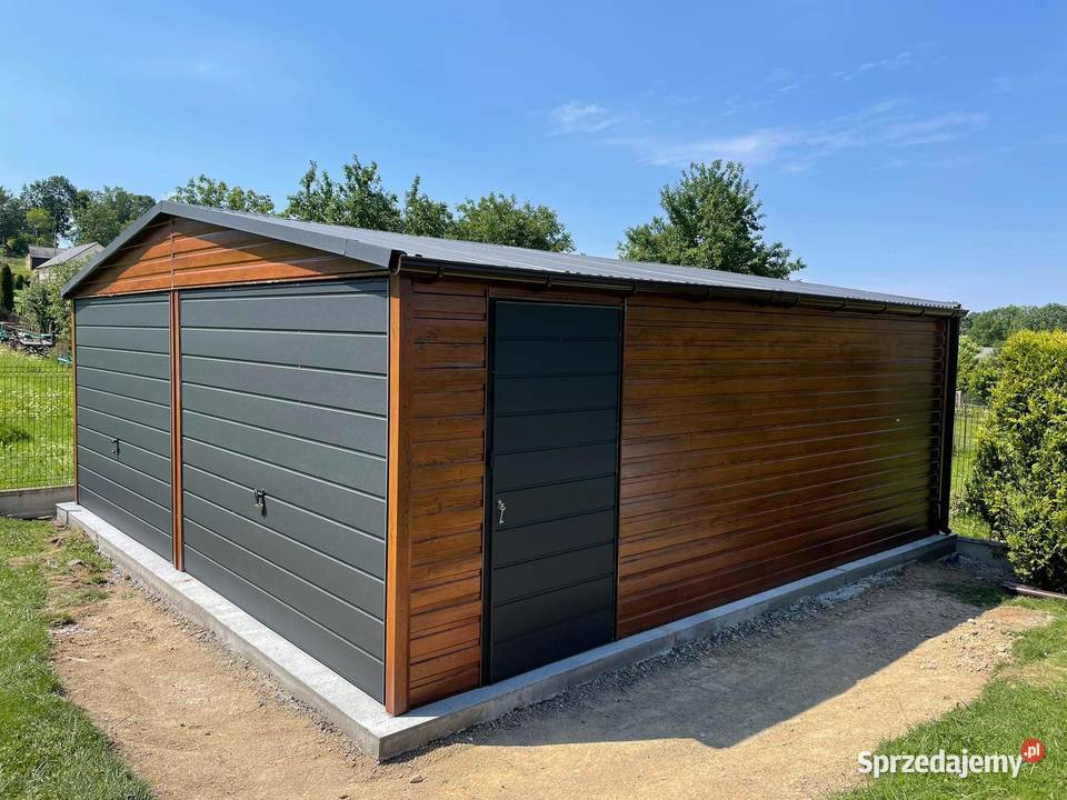 Garaż blaszany wiata Wzmocniony profilami