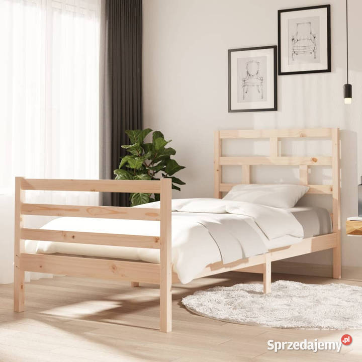 Rama łóżka lite drewno sosnowe 90x200 WM3101268 205cm