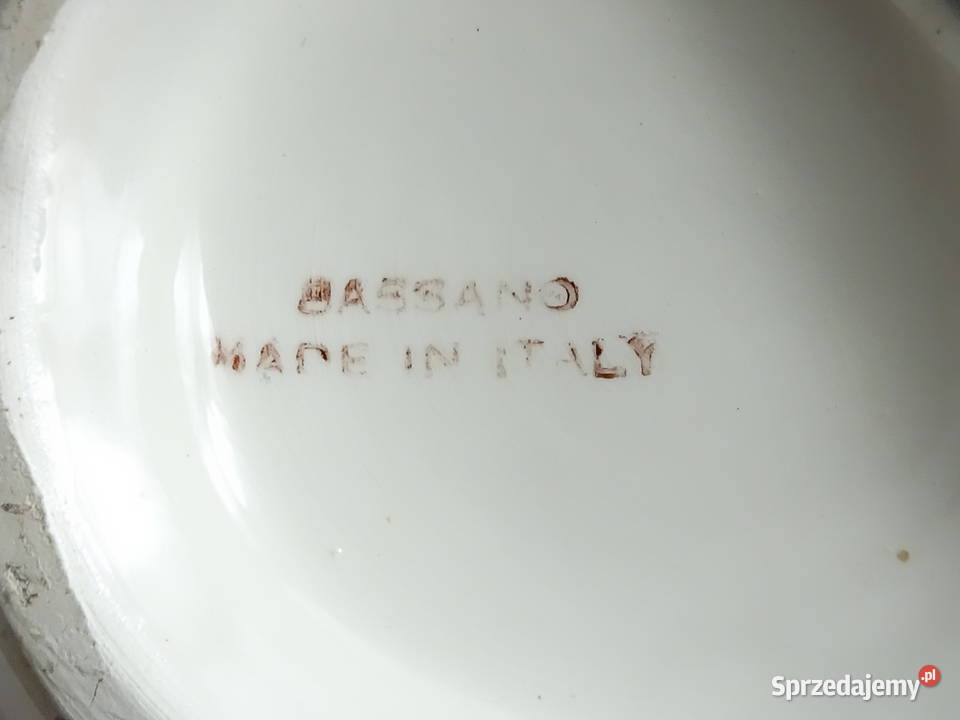 Włoski dzbanek ceramiczny Bassano Wazon vintage Biłgoraj