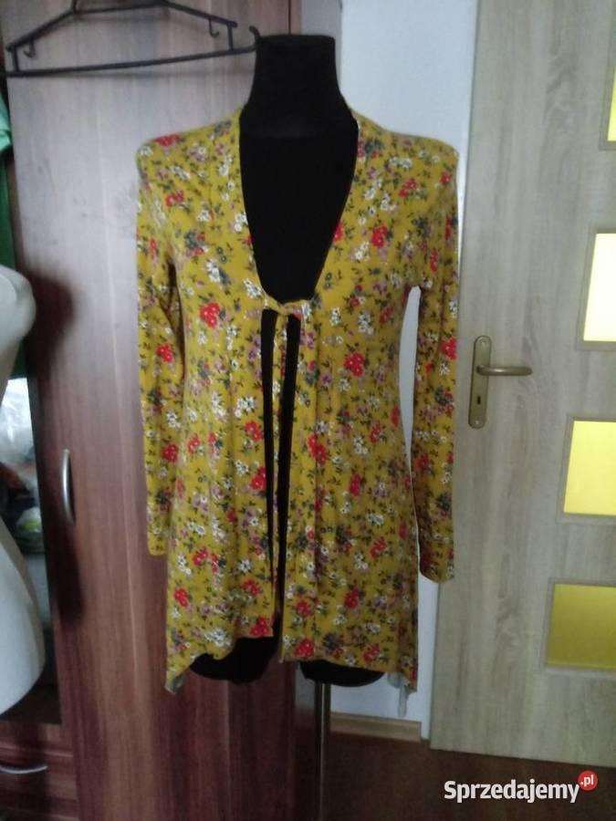 Narzutka w kwiaty musztardowa Marynarki i żakiety Chrzanów