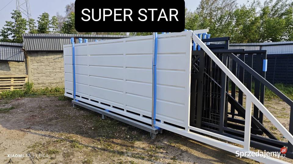 Brama przesuwna pełna 4m SUPER STAR ocynkRAL 5m podlaskie Kuźnica