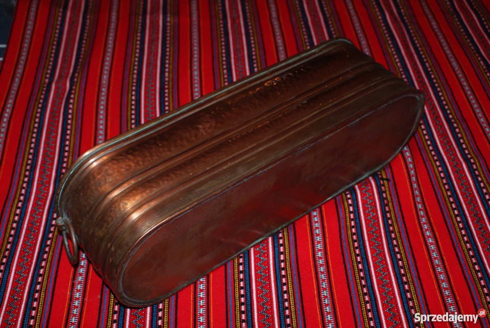 Duża podłużna donica miedziana Warszawa