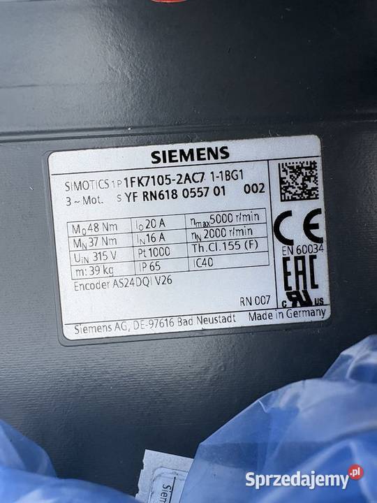 Siemens 1FK71052AC711BG1 Servo Motor mazowieckie Warszawa