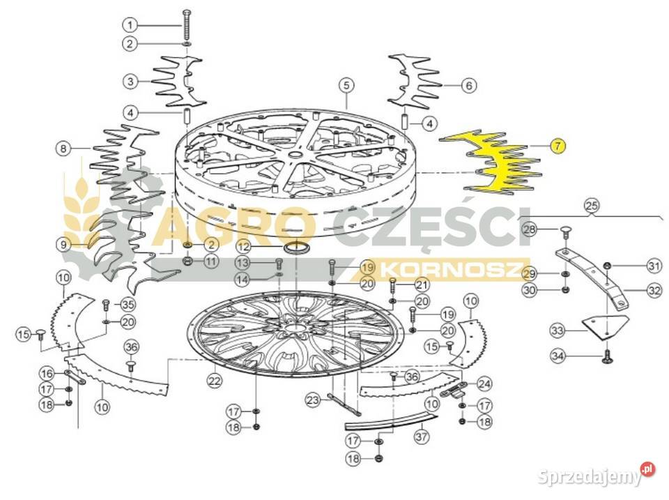 0013108080Segment Rotora gwiazda Claas Orbis Boruja Kościelna