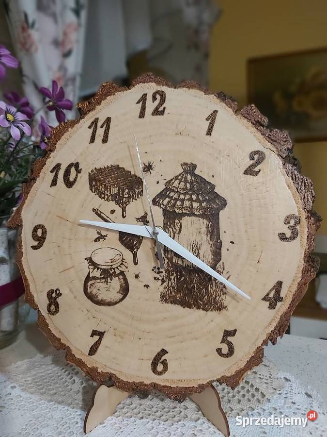 Zegary na plastrze brzozy akacji inny kolor Dobrzechów