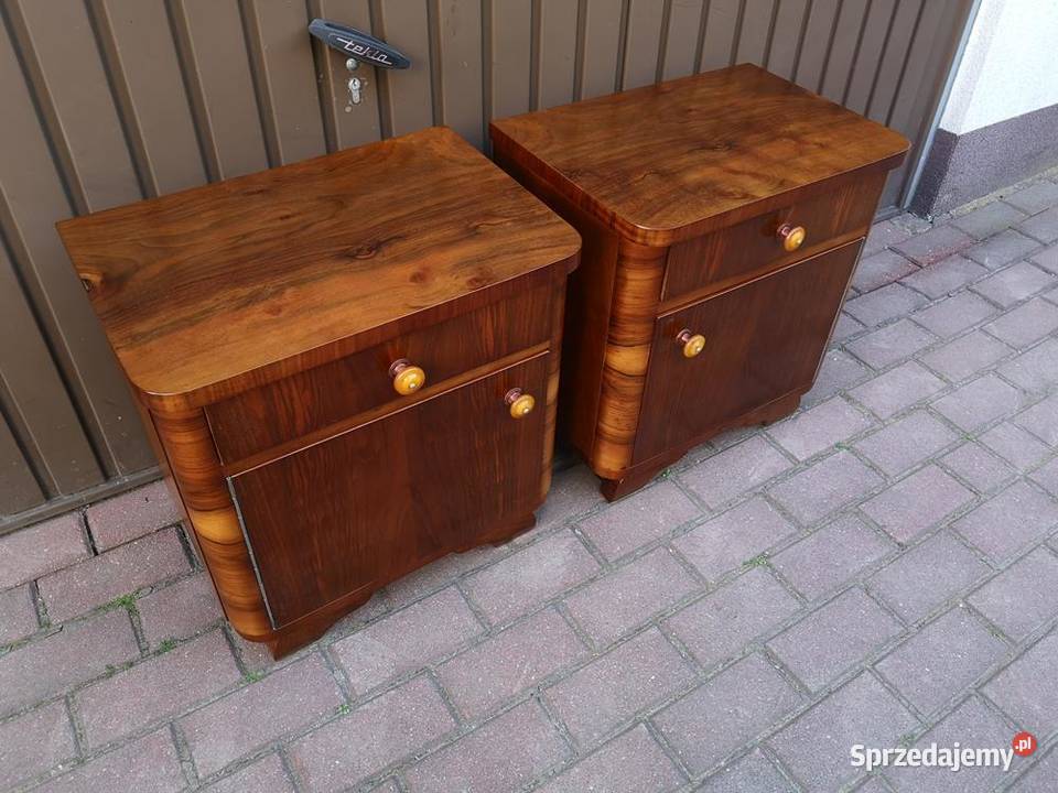 Stoliki Szafki Nocne Art Deco Orzech Stare Antyk sprzedam