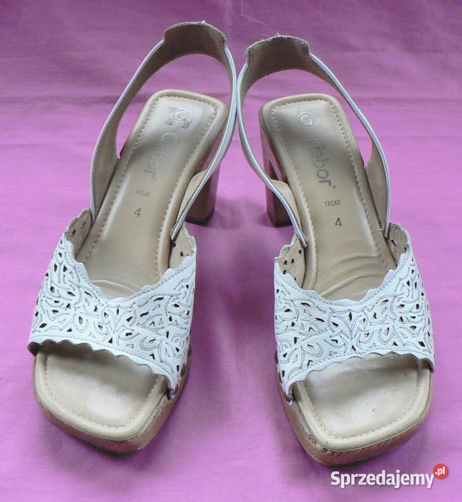 Gaborletnie buty na obcasie skóra nowe37 Łódź