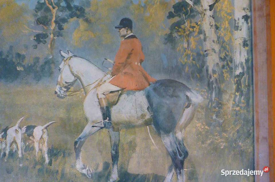 OBRAZ REPRODUKCJA SPACER MYŚLIWSKI JERZY KOSSAK małopolskie Kraków