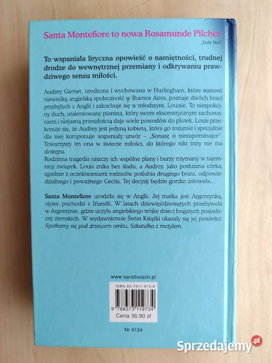 Sonata o niezapominajce Santa Montefiore powieść Katowice