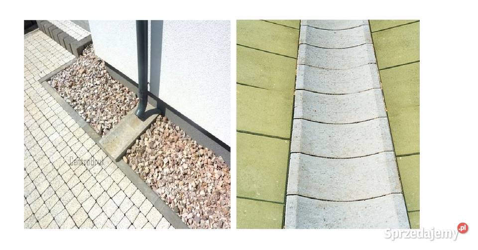 Ciek Wodny Betonowy 25x33x8 Szary Kostka Brukowa Wielogóra