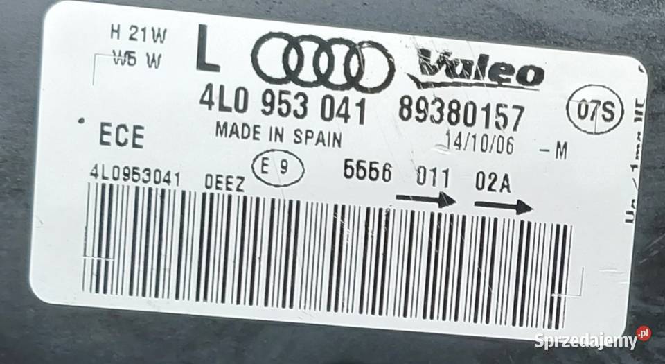 LAMPA KIERUNKOWSKAZ LEWY PRZÓD AUDI Q7 4L Mielęcin