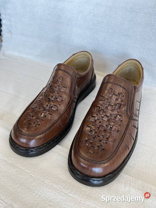 Męskie letnie buty mokasyny sandały skórzane Jastrzębie-Zdrój