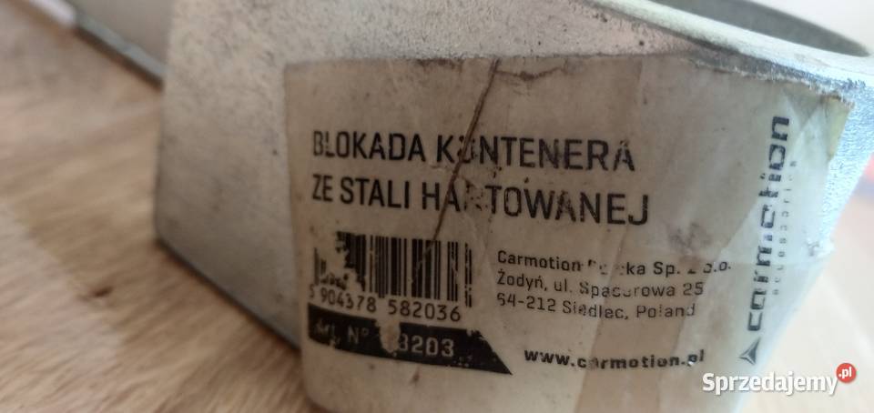Blokada kontenera i chłodni sztaba Skarżysko-Kamienna