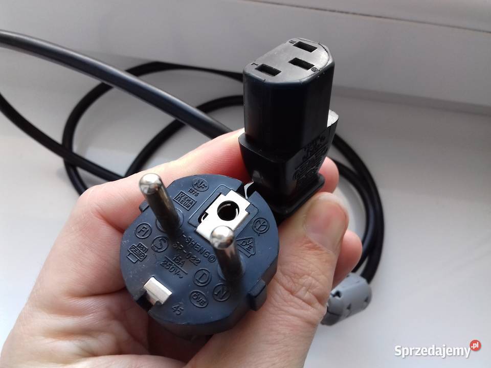 Kabel zasilania 230V 19m 16A PC ATX z ferrytem kujawsko-pomorskie